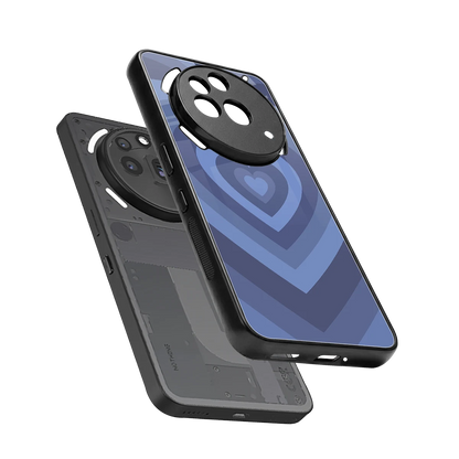 Y2K Yankees Blue Hearts sleek nothing phone 3a pro cover with tempered glass back and TPU edges