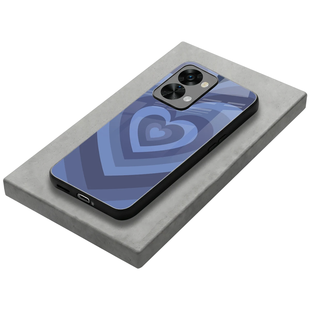 Y2K Yankees Blue Hearts stylish phone case for oneplus nord 2t | glossy glass and slim fit
