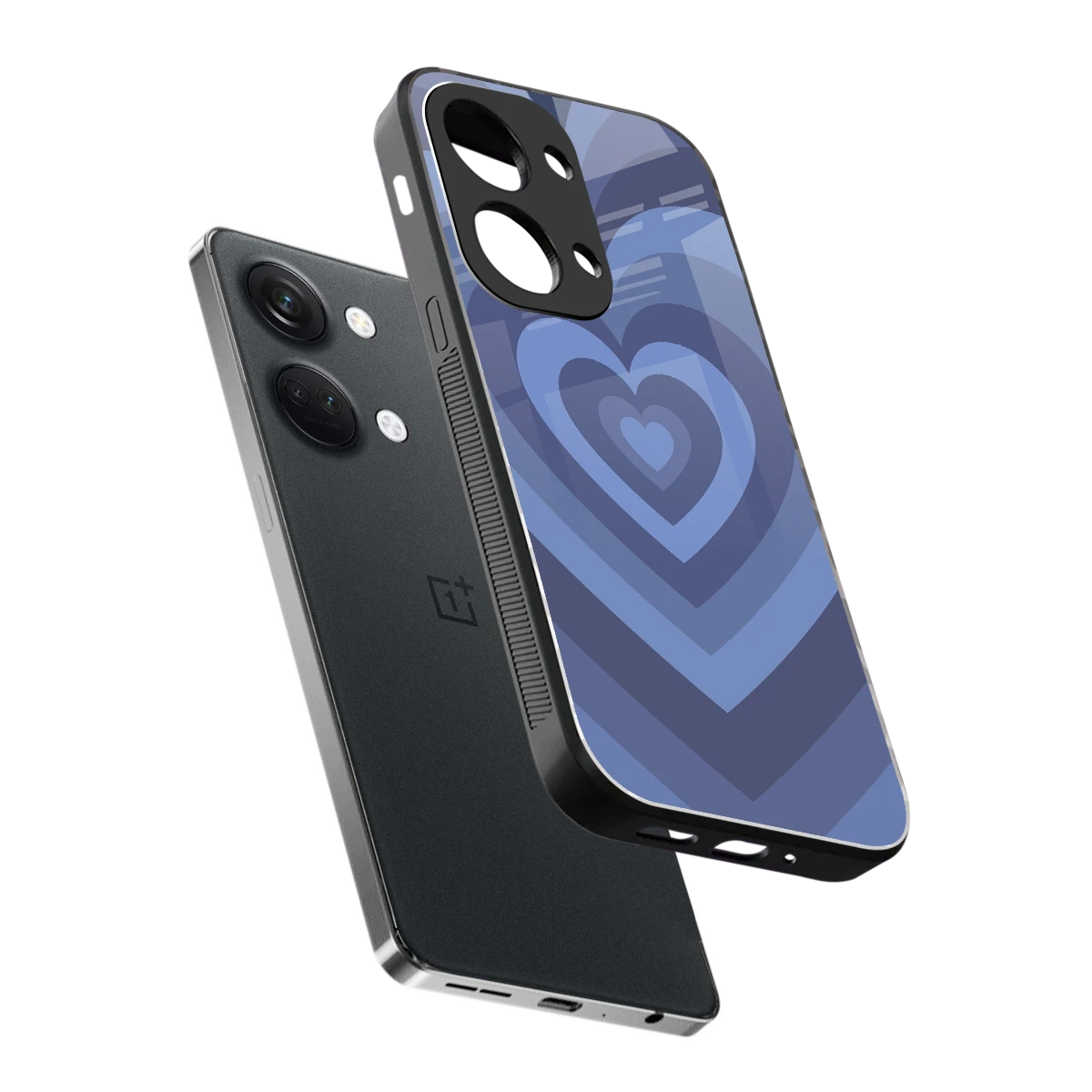 Y2K Yankees Blue Hearts sleek oneplus nord 3 cover with tempered glass back and TPU edges