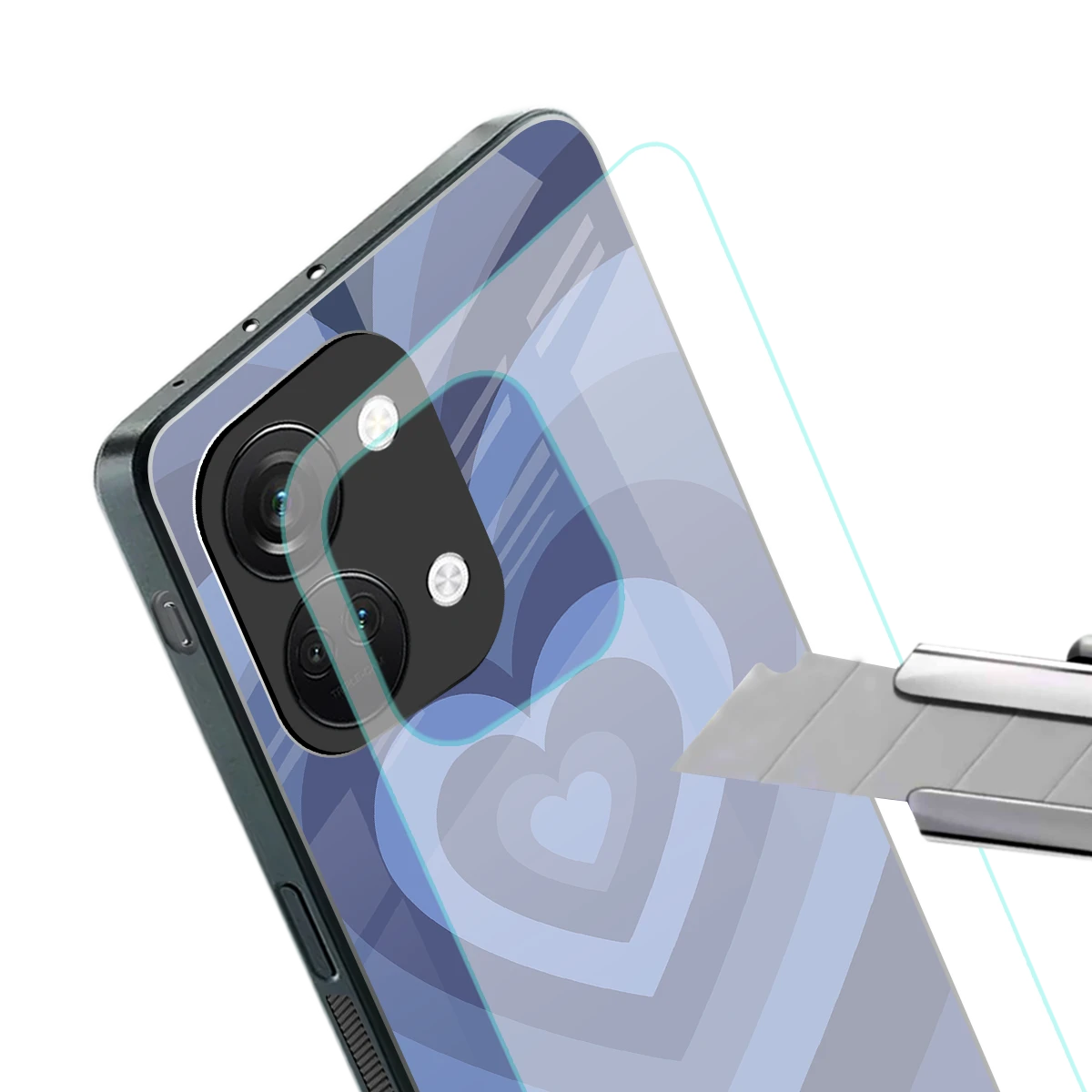 Y2K Yankees Blue Hearts stylish phone case for oneplus nord 3 | glossy glass and slim fit
