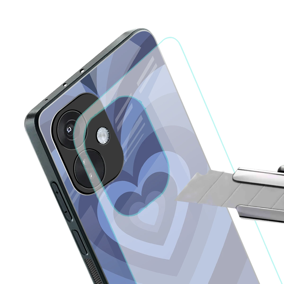Y2K Yankees Blue Hearts stylish phone case for oneplus nord ce 3 | glossy glass and slim fit