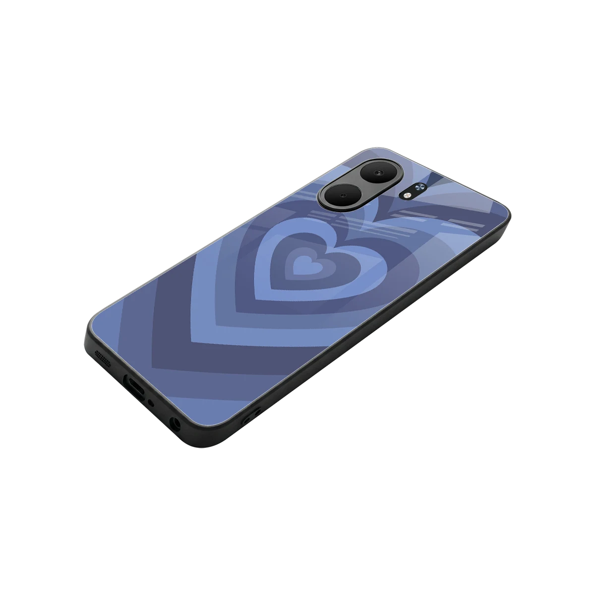 Y2K Yankees Blue Hearts stylish phone case for oppo a5x 5g | glossy glass and slim fit