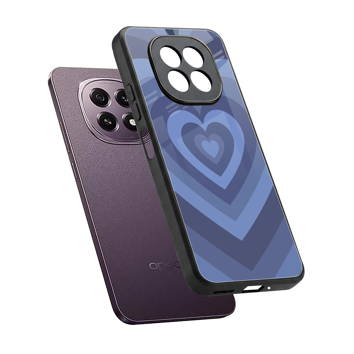 Y2K Yankees Blue Hearts sleek oppo f29 5g cover with tempered glass back and TPU edges