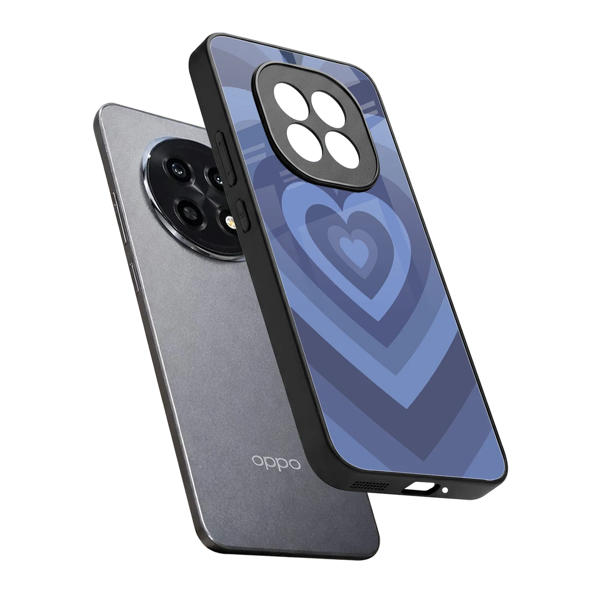 Y2K Yankees Blue Hearts sleek oppo f29 pro 5g cover with tempered glass back and TPU edges