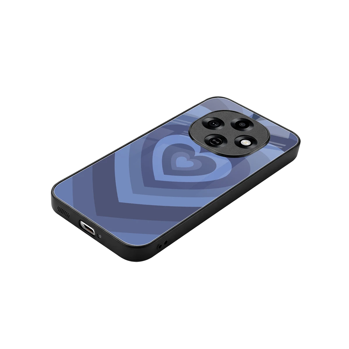 Y2K Yankees Blue Hearts stylish phone case for oppo f31 pro 5g | glossy glass and slim fit