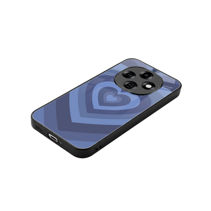 Y2K Yankees Blue Hearts stylish phone case for oppo f31 pro 5g | glossy glass and slim fit