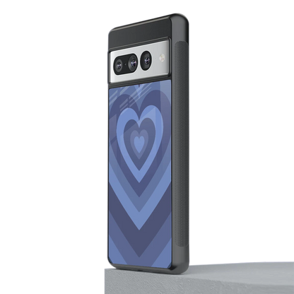 Y2K Yankees Blue Hearts stylish phone case for google pixel 7 pro | glossy glass and slim fit