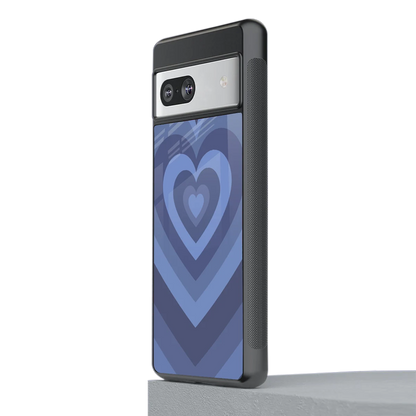 Y2K Yankees Blue Hearts stylish phone case for google pixel 7a | glossy glass and slim fit