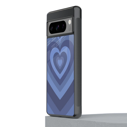 Y2K Yankees Blue Hearts stylish phone case for google pixel 8 pro | glossy glass and slim fit
