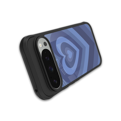 Y2K Yankees Blue Hearts stylish phone case for google pixel 9 pro xl | glossy glass and slim fit