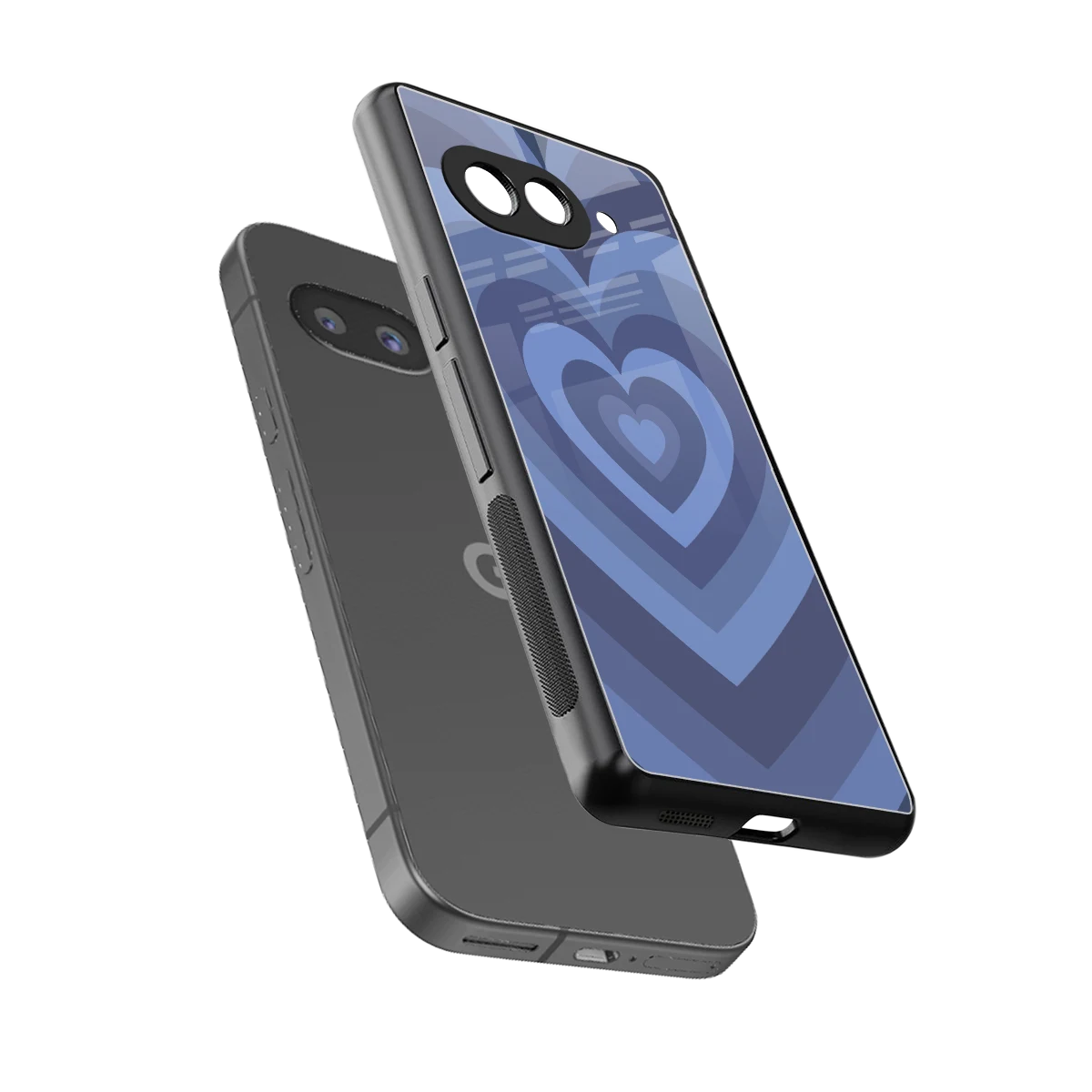 Y2K Yankees Blue Hearts sleek google pixel 10a cover with tempered glass back and TPU edges