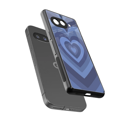 Y2K Yankees Blue Hearts sleek google pixel 10a cover with tempered glass back and TPU edges