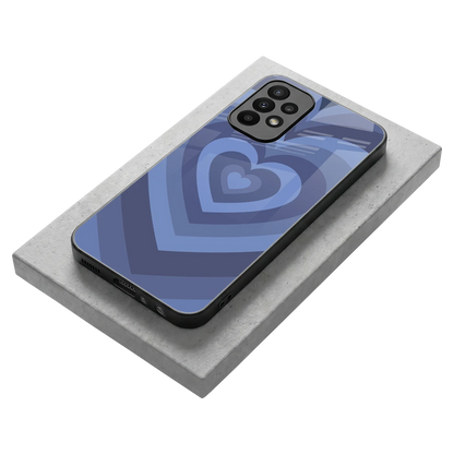Y2K Yankees Blue Hearts stylish phone case for samsung galaxy a23 | glossy glass and slim fit