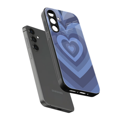 Y2K Yankees Blue Hearts sleek samsung galaxy m35 5g cover with tempered glass back and TPU edges