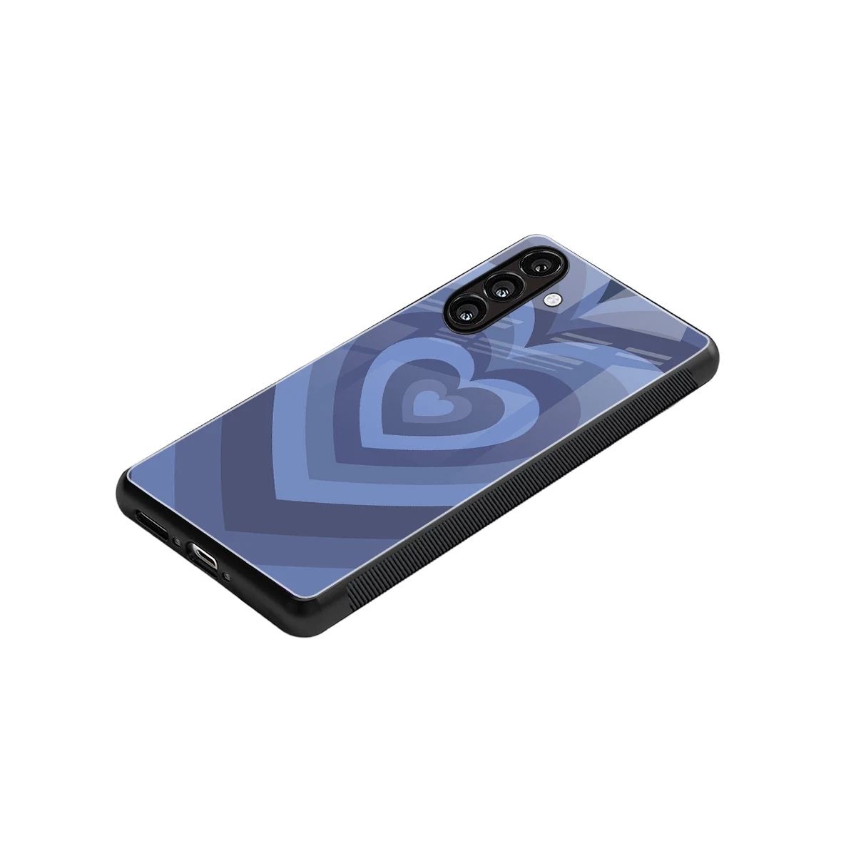 Y2K Yankees Blue Hearts stylish phone case for samsung galaxy m36 5g | glossy glass and slim fit