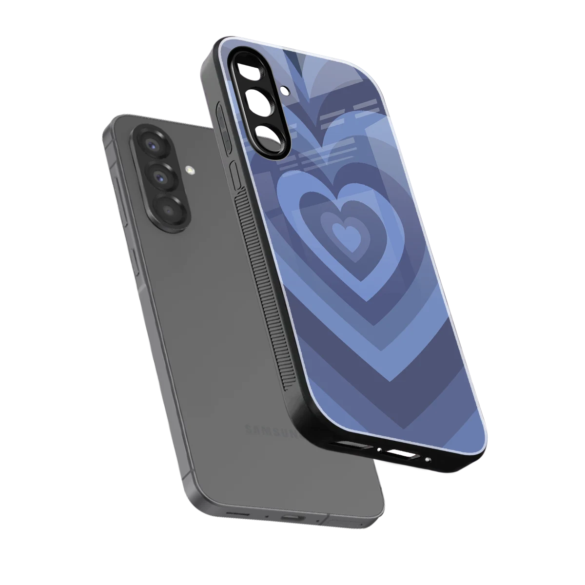 Y2K Yankees Blue Hearts sleek samsung galaxy a36 5g cover with tempered glass back and TPU edges