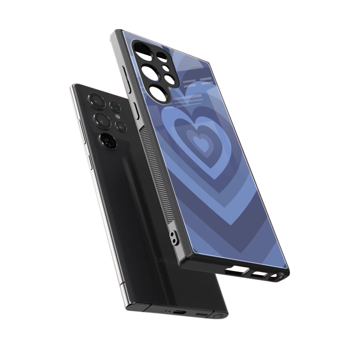 Y2K Yankees Blue Hearts sleek samsung galaxy s23 ultra cover with tempered glass back and TPU edges