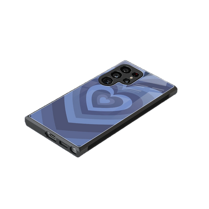 Y2K Yankees Blue Hearts stylish phone case for samsung galaxy s23 ultra | glossy glass and slim fit