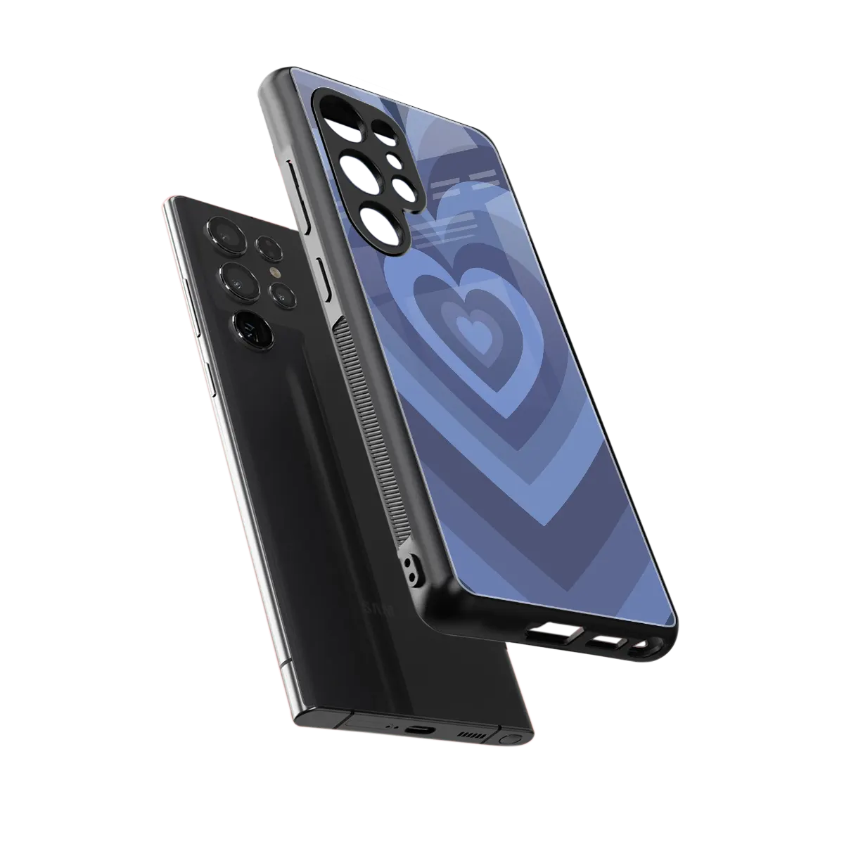 Y2K Yankees Blue Hearts sleek samsung galaxy s25 ultra cover with tempered glass back and TPU edges