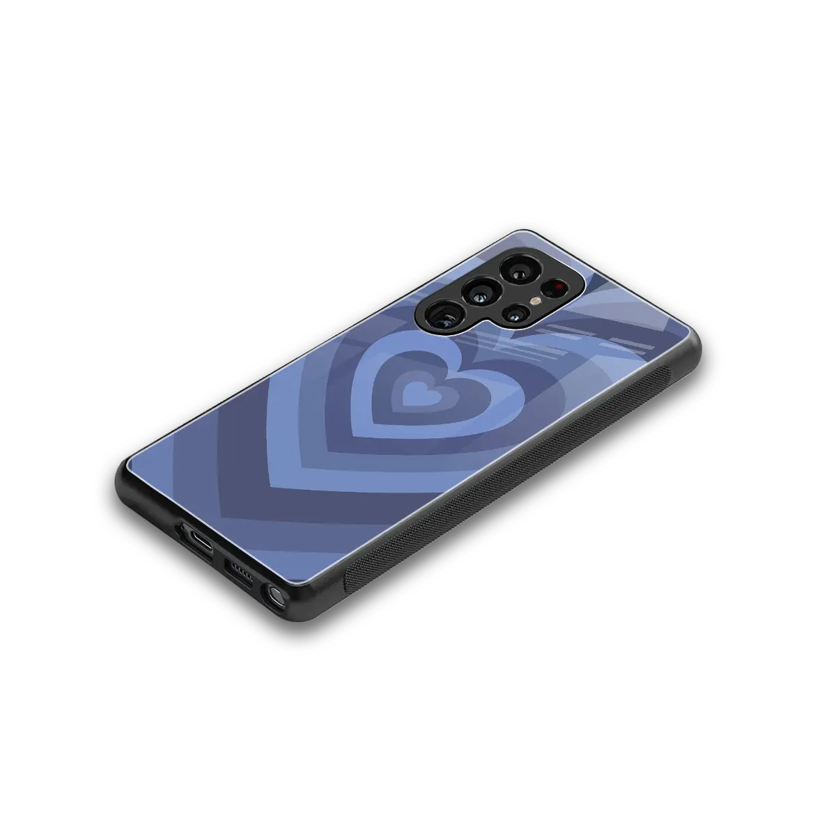 Y2K Yankees Blue Hearts stylish phone case for samsung galaxy s25 ultra | glossy glass and slim fit