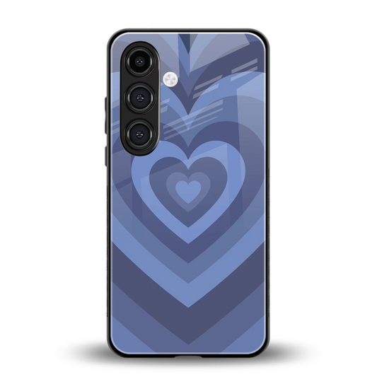 Y2K Yankees Blue Hearts back phone cover | glass case for samsung galaxy s24 plus