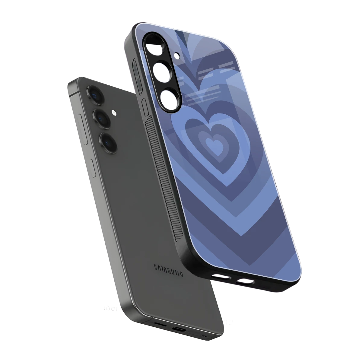 Y2K Yankees Blue Hearts sleek samsung galaxy s25 fe cover with tempered glass back and TPU edges