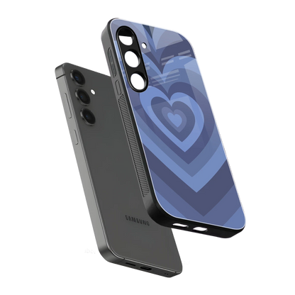 Y2K Yankees Blue Hearts sleek samsung galaxy s23 fe cover with tempered glass back and TPU edges