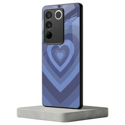 Y2K Yankees Blue Hearts vivo v27 5g mobile cover | shockproof glass phone case