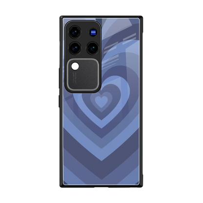 Y2K Yankees Blue Hearts back phone cover | glass case forvivo v30 pro