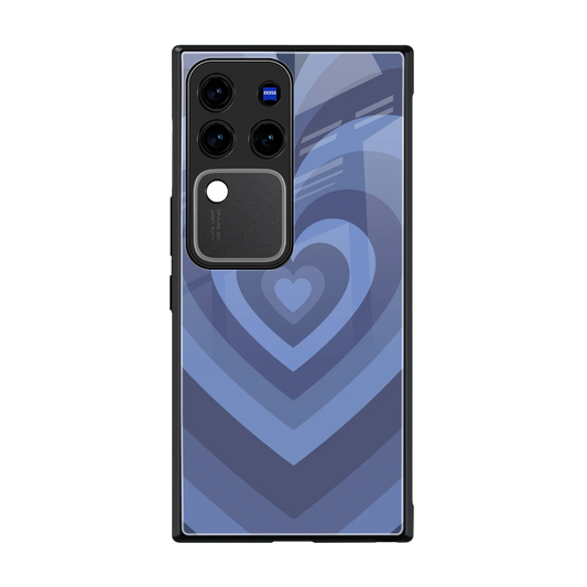 Y2K Yankees Blue Hearts back phone cover | glass case forvivo v30 pro