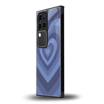 Y2K Yankees Blue Heartsvivo v30 pro mobile cover | shockproof glass phone case