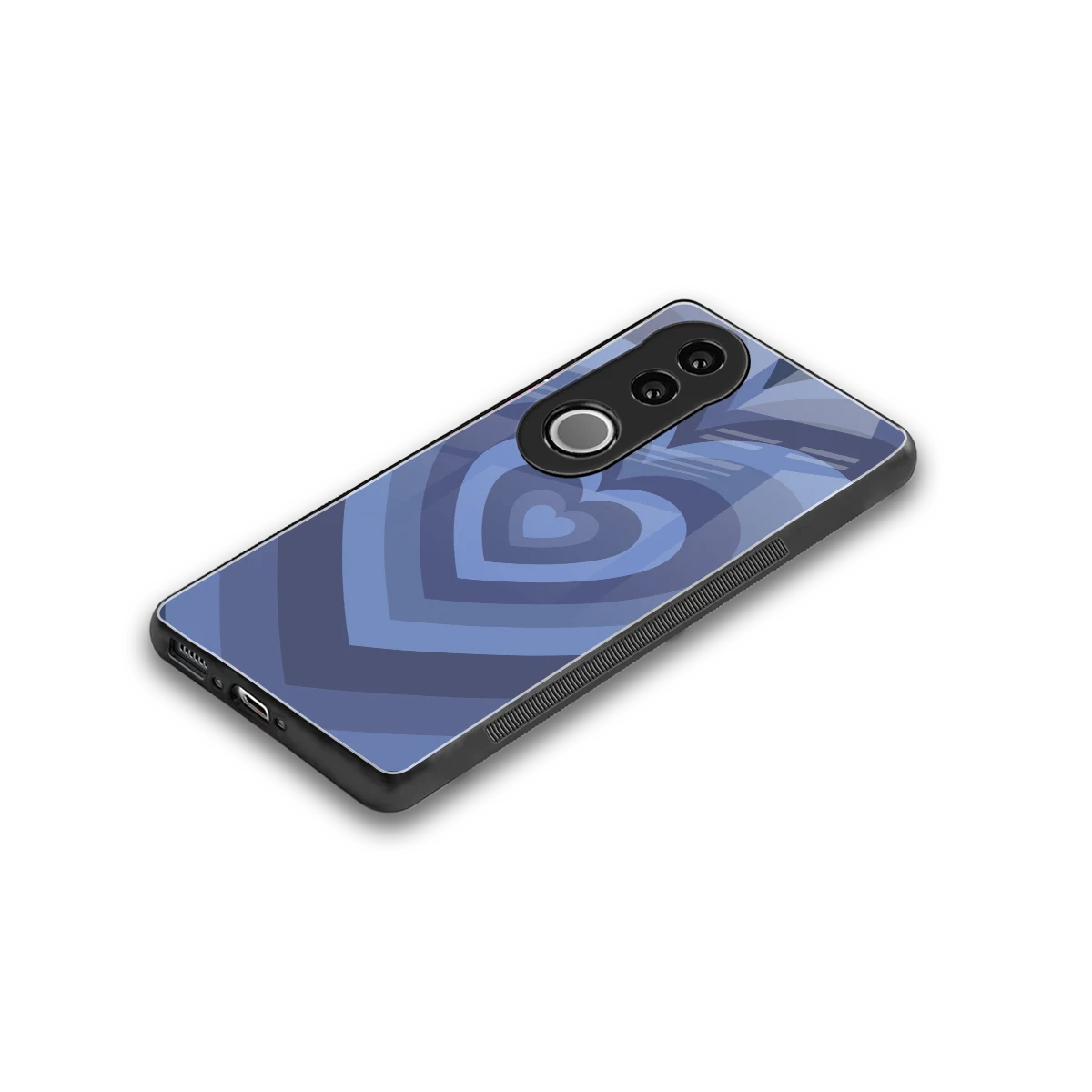 Y2K Yankees Blue Hearts stylish phone case for vivo v50 | glossy glass and slim fit