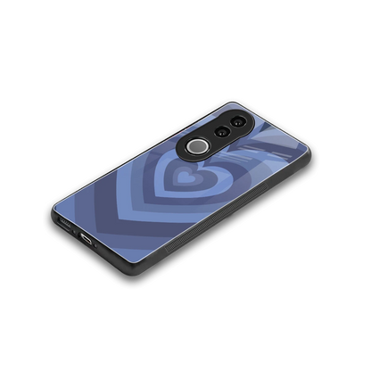 Y2K Yankees Blue Hearts stylish phone case for vivo v50 | glossy glass and slim fit