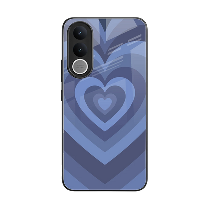 Y2K Yankees Blue Hearts back phone cover | glass case for vivo v70 fe