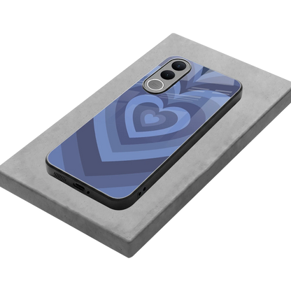 Y2K Yankees Blue Hearts stylish phone case for vivo v70 fe | glossy glass and slim fit