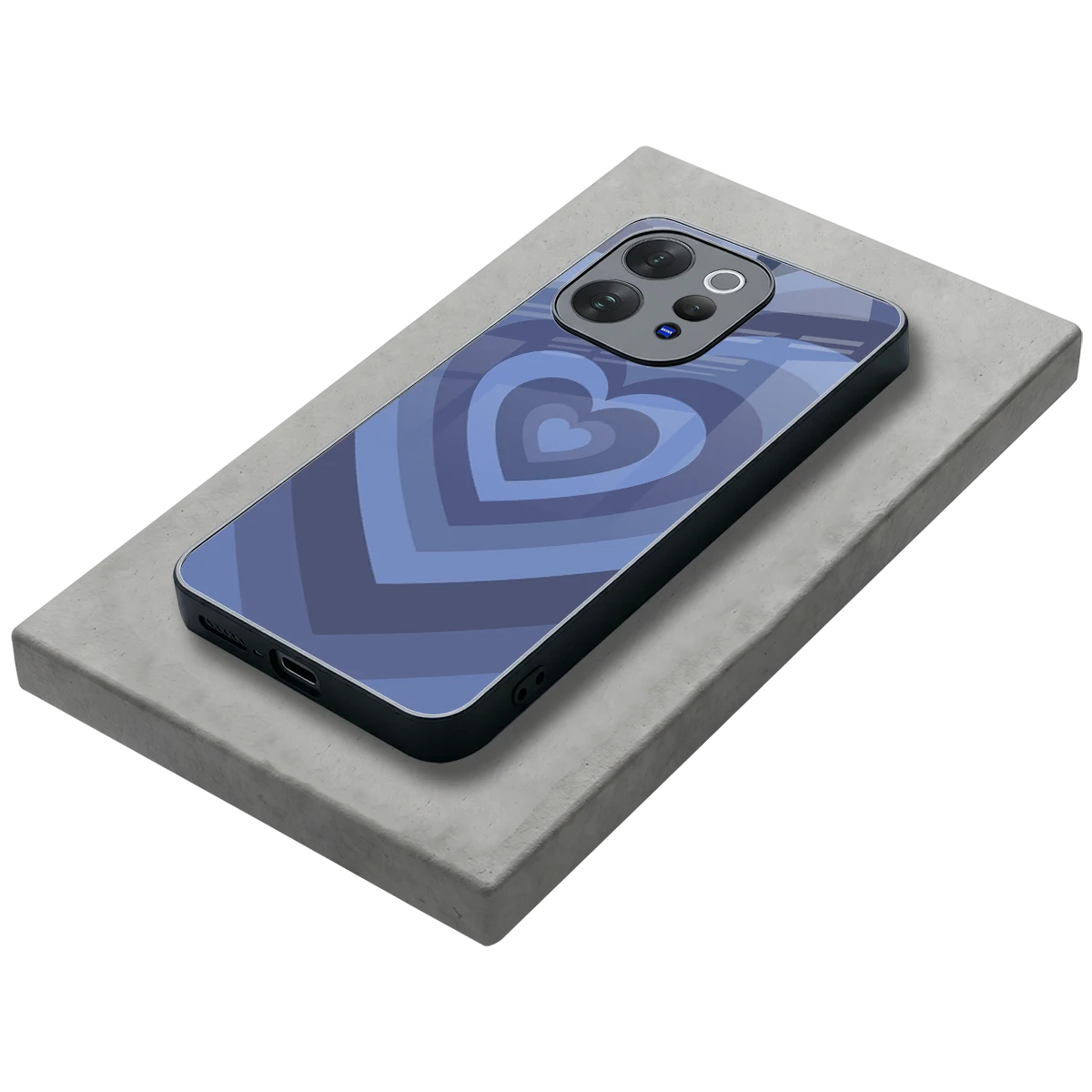 Y2K Yankees Blue Hearts stylish phone case for vivo v70 | glossy glass and slim fit