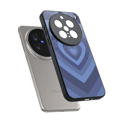 Y2K Yankees Blue Hearts sleek vivo x200 pro cover with tempered glass back and TPU edges