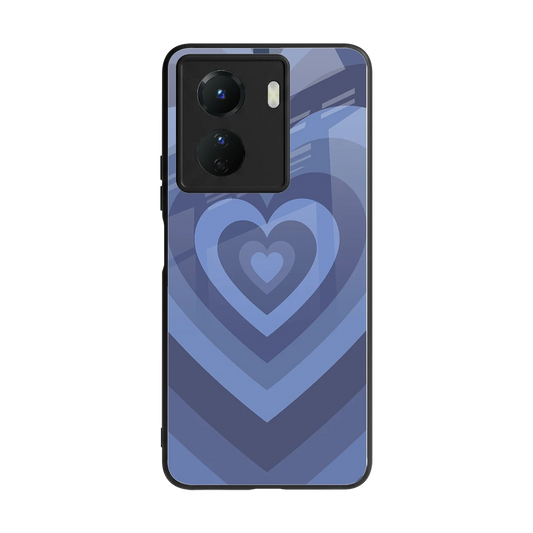 Y2K Yankees Blue Hearts back phone cover | glass case for vivo y16
