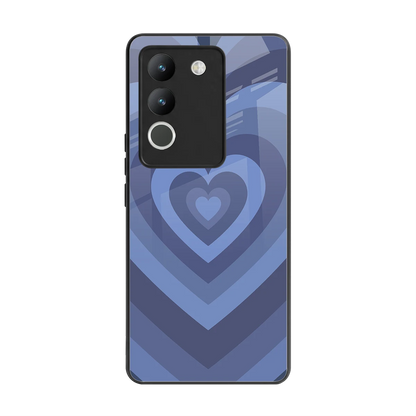 Y2K Yankees Blue Hearts back phone cover | glass case for vivo y200 5g
