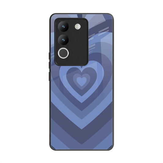 Y2K Yankees Blue Hearts back phone cover | glass case for vivo y200 5g