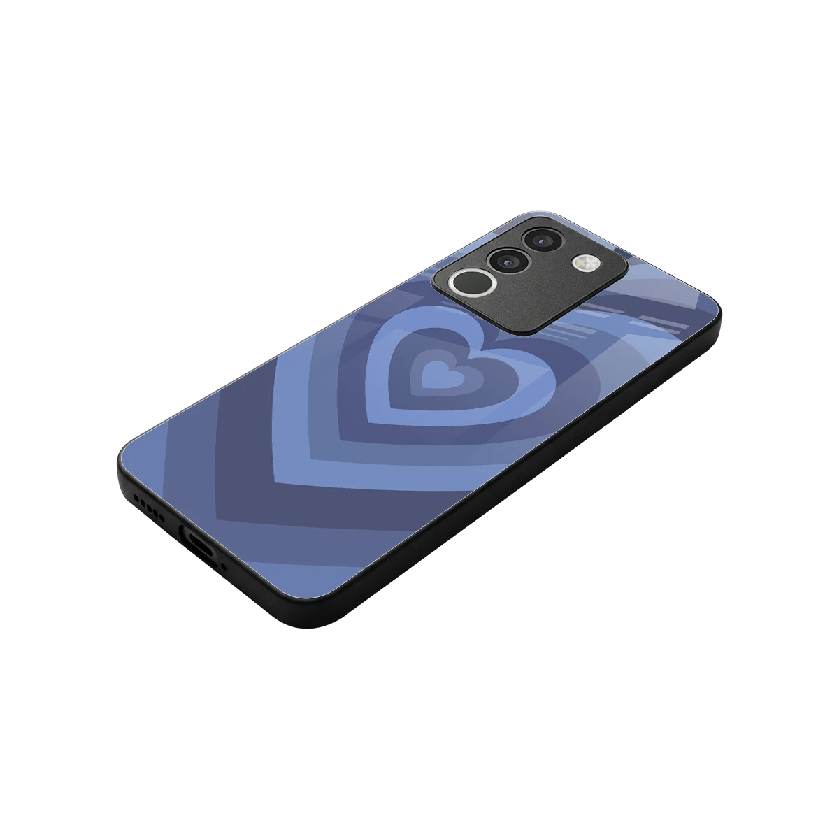 Y2K Yankees Blue Hearts stylish phone case for vivo y200 5g | glossy glass and slim fit