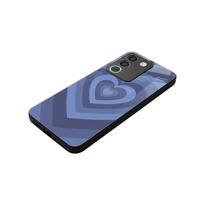 Y2K Yankees Blue Hearts stylish phone case for vivo y200 5g | glossy glass and slim fit