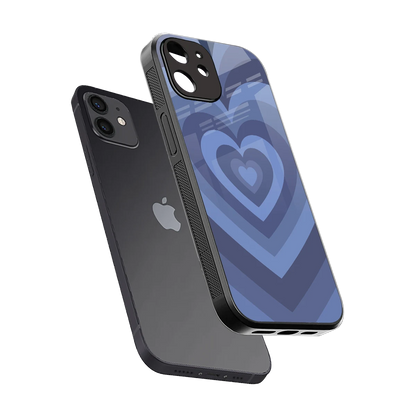 Y2K Yankees Blue Hearts sleek iphone 11 cover with tempered glass back and TPU edges