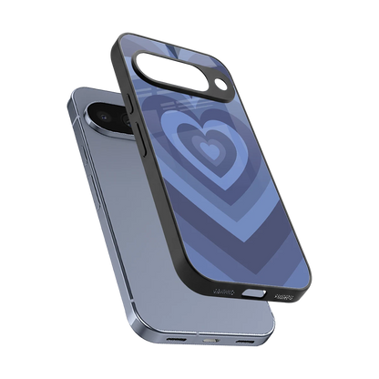 Y2K Yankees Blue Hearts sleek google pixel 10 cover with tempered glass back and TPU edges