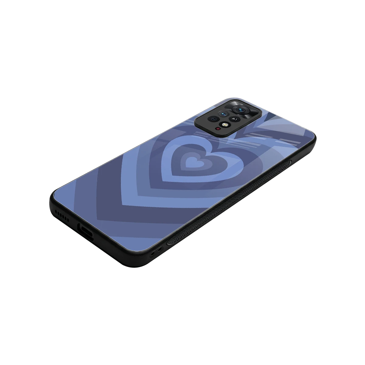 Y2K Yankees Blue Hearts stylish phone case for redmi note 11 pro | glossy glass and slim fit