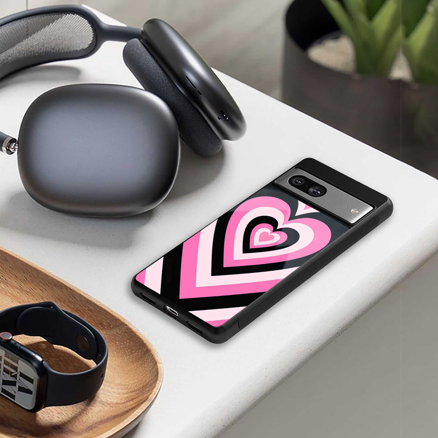 Y2K Bubblegum Hearts Phone Case for Iphone 13 | Glass Case