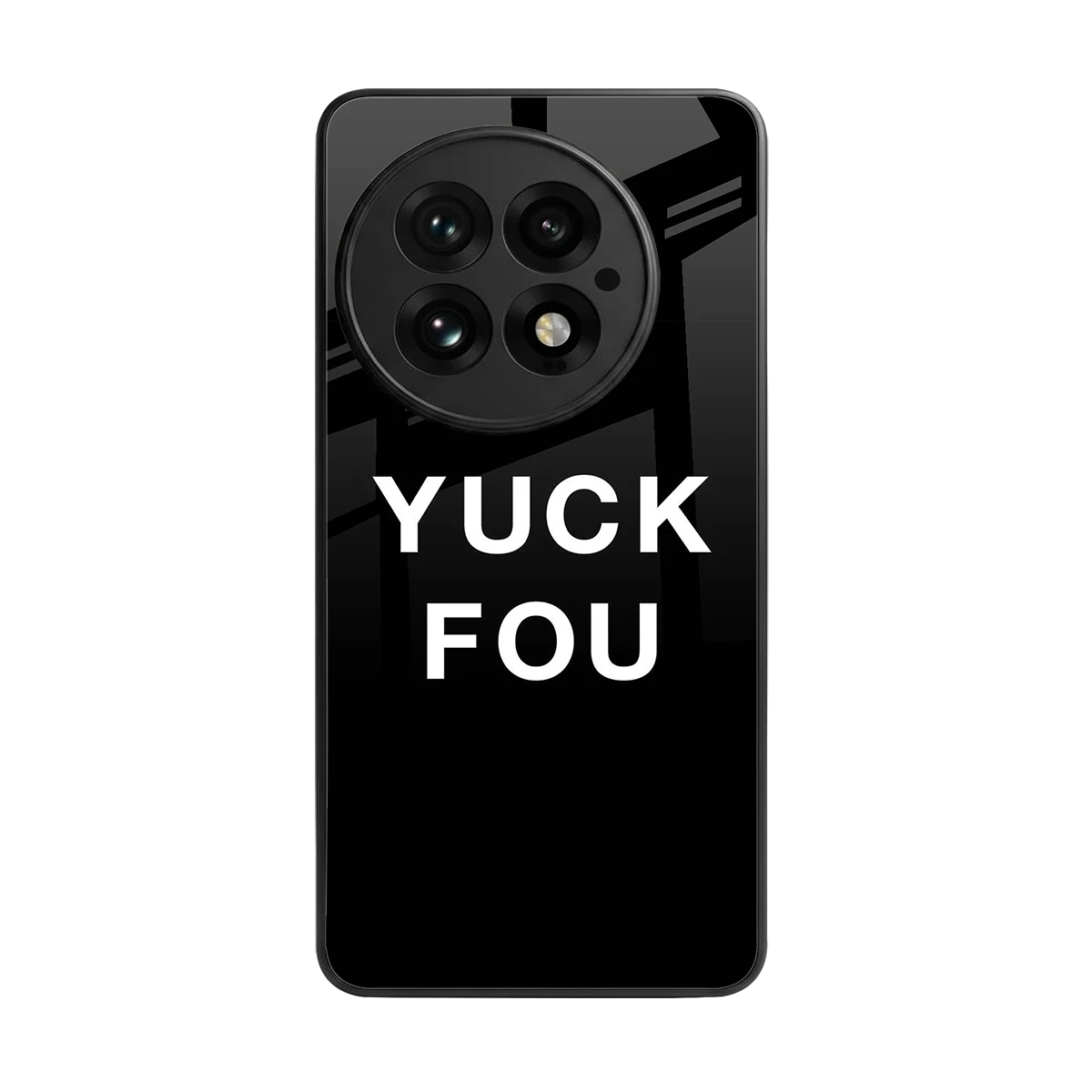 Yuck Fou back phone cover | glass case for oneplus 13