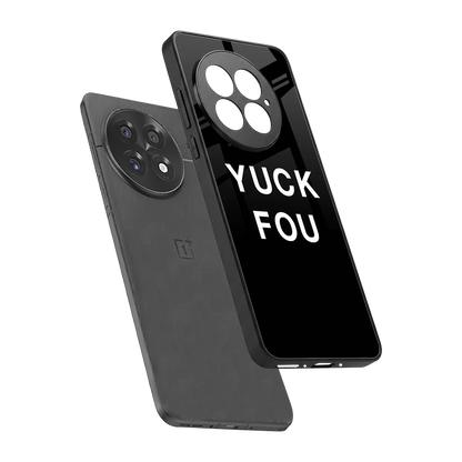 Yuck Fou sleek oneplus 13 cover with tempered glass back and TPU edges