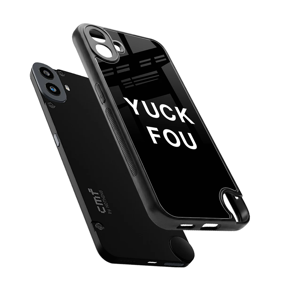 Yuck Fou sleek cmf nothing phone 1 cover with tempered glass back and TPU edges