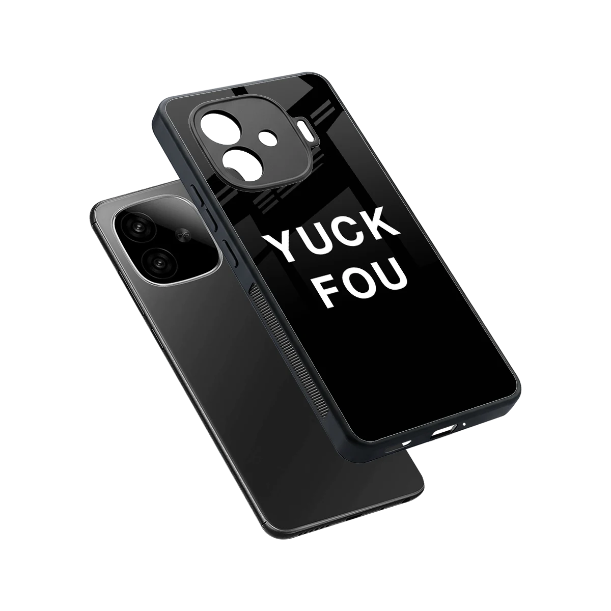 Yuck Fou sleek iqoo neo 10r 5g cover with tempered glass back and TPU edges
